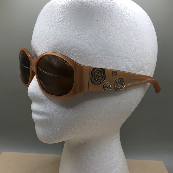 Miu Miu Vintage Caramel Brown Flower Design Sunglasses SMU01E Designer